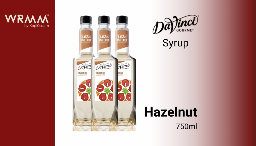 DaVinci Hazelnut Syrup 750ml x 3 Unit